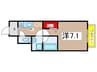 The First One 吹上 1Kの間取り