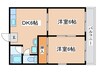パークハイツ板倉 2DKの間取り