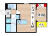 Delica Felicia植田 1LDKの間取り