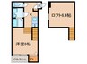 アルバーノ鶴舞Ricco 1Kの間取り