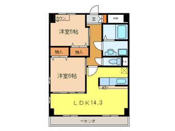 間取図 グランドゥ－ル水広下
