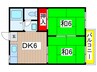 ファミ－ル野並Ｂ棟 2DKの間取り