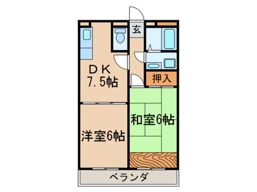 間取図 シャトー若葉