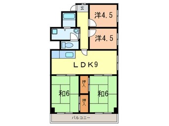 間取図 ﾒｿﾞﾝ日比野