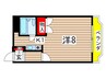 エスポア瑞穂 1Kの間取り
