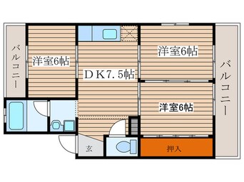 間取図 レジデンスＫＯＮＤＯ