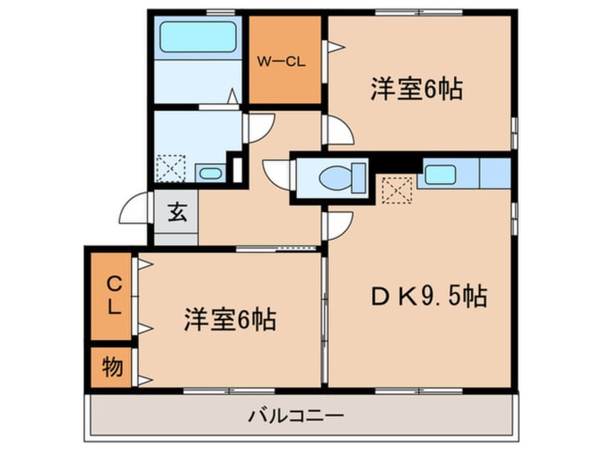 間取図 アム－ル中手