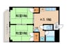 荒中マンション 2Kの間取り