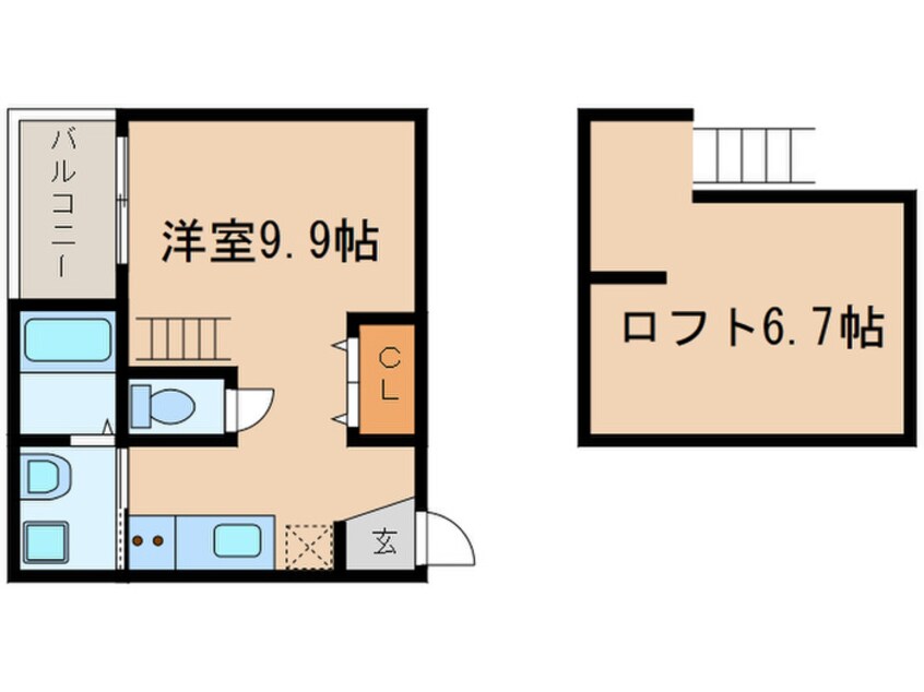 間取図 Chaleur上小田井