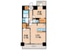 S-RESIDENCE上社aureate 2LDKの間取り