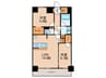 S-RESIDENCE上社aureate 2LDKの間取り
