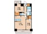 S-RESIDENCE上社aureate 2LDKの間取り