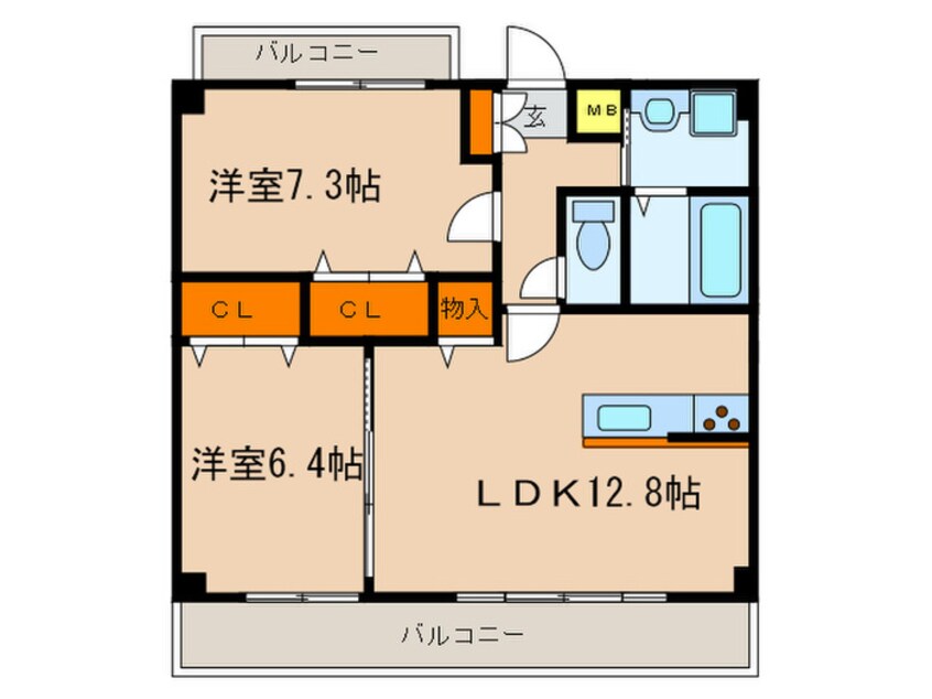 間取図 エヴァンスコート