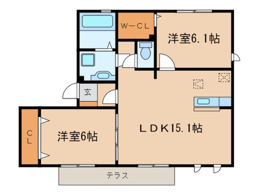 間取図 プロシード　Ａ棟