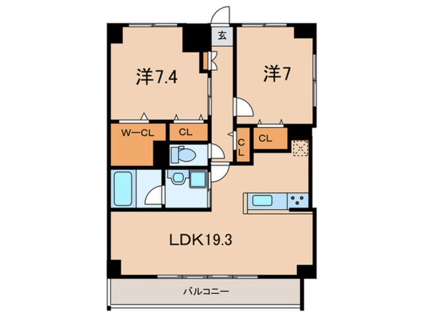 間取図 パルファン ドゥ ジョア
