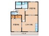 メイホーハイツ 2LDKの間取り