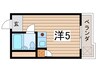 フォレスト石田町 1Rの間取り