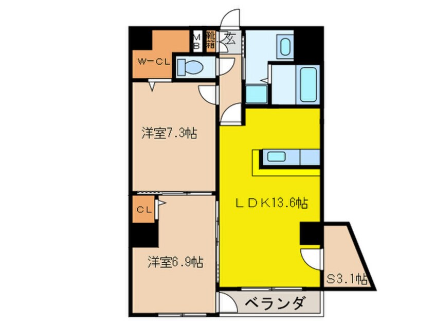 間取図 レジデンス岩島