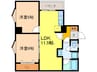 レジデンス岩島 2LDKの間取り