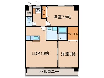 間取図 パークサイドＫ２