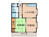 サンシャインマンション２ 2LDKの間取り