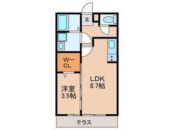 間取図 オンディーヌ　アイリ