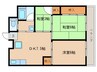 全優マンション 3DKの間取り