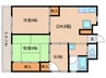 全優マンション 2DK+Sの間取り