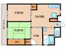 全優マンション 2DK+Sの間取り