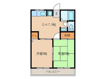 間取図 クレスタル雲然