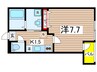 瑞穂ヶ丘ビリーブ館 1Kの間取り
