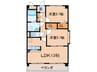 I.H.K駒止 2LDKの間取り