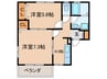 リーフレジデンス東館 2Kの間取り