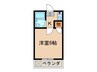 Libellula瓢箪山 1Kの間取り