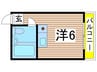 サン・アリ－ナ 1Rの間取り