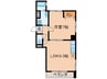 CASA　NISHIKAWA 1LDKの間取り