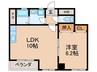 CASA　NISHIKAWA 1LDKの間取り