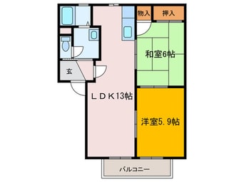間取図 フォーレス榎　A棟