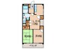 アーバン京命２ 2LDKの間取り