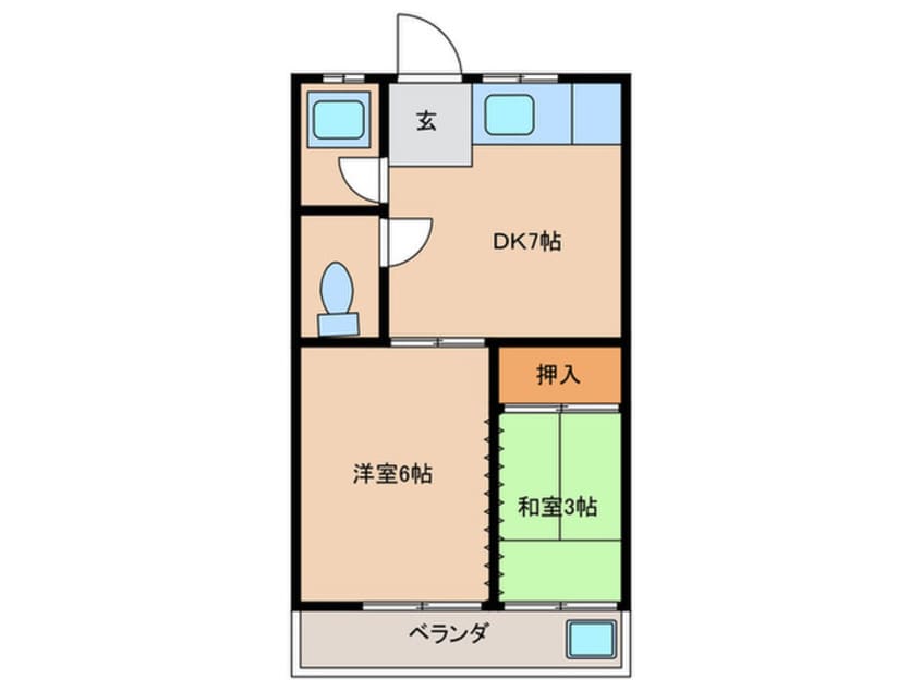 間取図 第一ﾏﾝｼｮﾝ龍