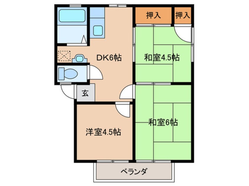 間取図 パナハイツ松山