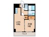 ＫＩＲＡＫＵマンション 1LDKの間取り