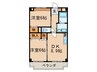 クレ－ル文教 2DKの間取り