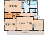 フォレスタ　Ａ 2LDKの間取り