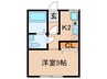 セジュ－ル徳重 1Kの間取り