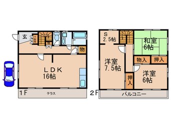 間取図 宝が丘貸家