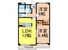 ベルドミール葵２１ 2LDKの間取り