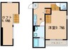 ベルフォーレ 1Kの間取り