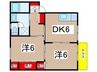 アーバンハイツ御幸山 2DKの間取り