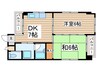 青木ビル 2DKの間取り